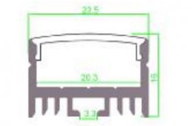 LED Channel Super Wide 21mm LED Profile 1 meter (39.4inch) LED Strip Channel With Heat Sink