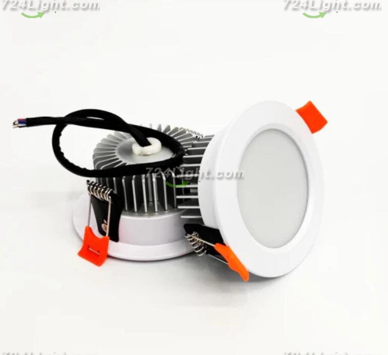 4 Pack RGBW Super Bright Modern Recessed LED Lighting 6W/8W 12V White Round LED Embedded Panel Lights Aluminum Indoor Ceiling Downlight Hotel Lighting Bar Lighting Dancing Room Lighting Restaurant Lighting
