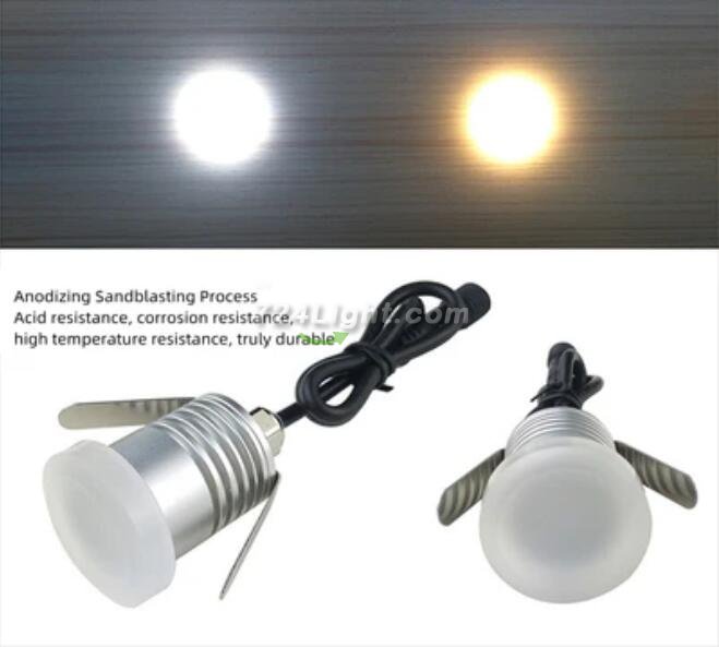 8PCS Pack 1W DC12-24V IP65 LED Step Light Outdoor Waterproof Wall Light Anti-Glare Low Voltage Handrail Light