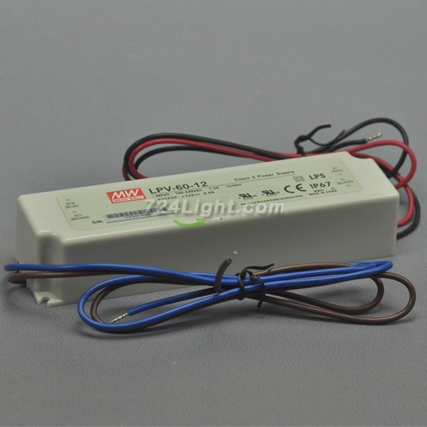 12V 60W MEAN WELL LPV-60-12 LED Power Supply 12V 5A LPV-60 LP Series UL Certification Enclosed Switching Power Supply