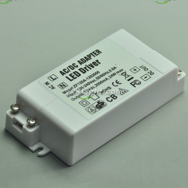 24 Watt LED Power Supply 12V 2000mA LED Power Supplies UL Certification For LED Strips LED Light