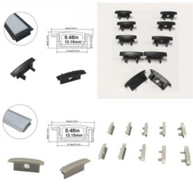 10pcs/5 Pair-Pack End Caps for LED Aluminum Channel