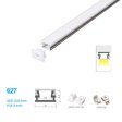 (image for) 12*6.5MM LED Aluminum Profile with Flat Milky White Cover for LED Strip Lighting System
