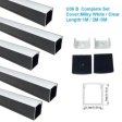 (image for) Black Aluminum Channel U06 24x24mm U Shape LED Aluminum Profile Kit for LED Strip Installation