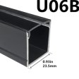 (image for) Black Aluminum Channel U06 24x24mm U Shape LED Aluminum Profile Kit for LED Strip Installation