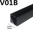 (image for) Black Corner LED Profile V01 16x16mm V-Shape Vertical Angle Cover Corner Mounting LED Aluminum Channel Extrusion