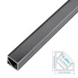 (image for) Black Corner LED Profile V01 16x16mm V-Shape Vertical Angle Cover Corner Mounting LED Aluminum Channel Extrusion