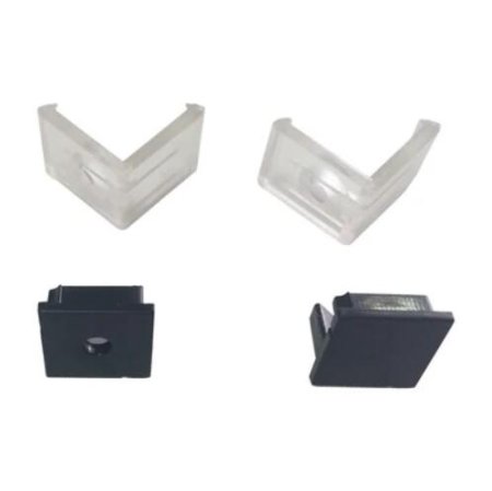 (image for) Black Corner LED Profile V01 16x16mm V-Shape Vertical Angle Cover Corner Mounting LED Aluminum Channel Extrusion