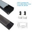 (image for) Black LED Profile U02 9x17mm U-Shape LED Aluminum Channel System