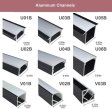 (image for) Black LED Profile U02 9x17mm U-Shape LED Aluminum Channel System