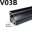 (image for) Black LED Profile V03 18x18mm V-Shape Corner LED Aluminum Channel System