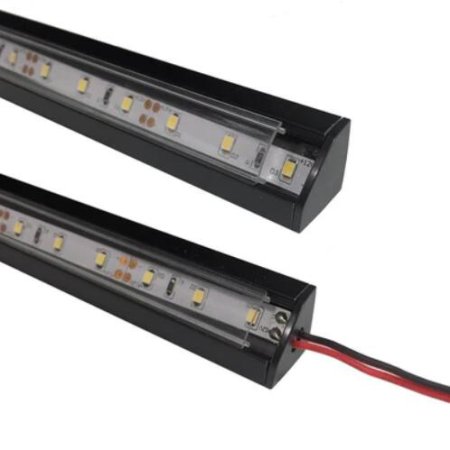 (image for) Black LED Profile V03 18x18mm V-Shape Corner LED Aluminum Channel System