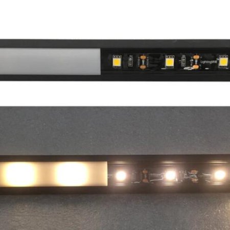 (image for) Black LED Profile V03 18x18mm V-Shape Corner LED Aluminum Channel System