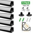 (image for) Black LED Profile V03 18x18mm V-Shape Corner LED Aluminum Channel System