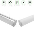 (image for) 5 Pack D60 60mm Dia. Round Extruded Aluminum Channel for Pendant Linear Office Lighting System