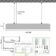 (image for) 2 Pack H10075 Big Aluminum Extrusion Channel for Suspension Mounting Linear Office Lighting System