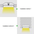 (image for) 2 Pack H20050 Big Aluminum Extrusion Channel for Flush Mounting Linear Office Lighting System