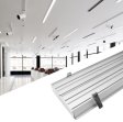 (image for) 2 Pack H20050 Big Aluminum Extrusion Channel for Flush Mounting Linear Office Lighting System