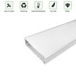 (image for) 2 Pack H20050 Big Aluminum Extrusion Channel for Flush Mounting Linear Office Lighting System