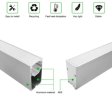 (image for) 5 Pack H4075 Big Aluminum Extrusion Channel for Suspension Mounting Linear Office Lighting System