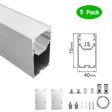 (image for) 5 Pack H4075 Big Aluminum Extrusion Channel for Suspension Mounting Linear Office Lighting System