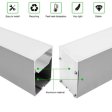 (image for) 2 Pack H5075 Big Aluminum Extrusion Channel for Suspension Mounting Linear Office Lighting System