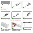 (image for) 5 Pack H7075 Big Aluminum Extrusion Channel for Suspension Mounting Linear Office Lighting System