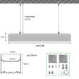 (image for) 5 Pack H7676 Big Aluminum Extrusion Channel for Pendant Mounting Linear Office Lighting System
