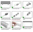 (image for) 5 Pack H7676 Big Aluminum Extrusion Channel for Pendant Mounting Linear Office Lighting System