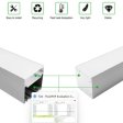 (image for) 5 Pack H7676 Big Aluminum Extrusion Channel for Pendant Mounting Linear Office Lighting System