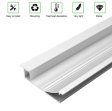 (image for) 2 Pack L7117 Big Aluminum Extrusion Channel for Recessed Mounting for Ceiling or Wall