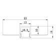 (image for) 3 Meter 118.1â€ LED Aluminum Channel For Corner Of Wall 53mm x 14mm Seamless Led Channels