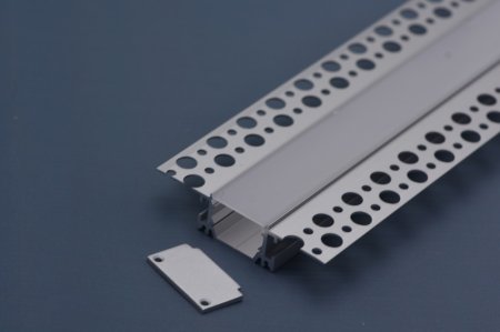 (image for) 2 Meter 78.7â€ Aluminum Recessed LED Corner Strip Channel 73mm x 18.5mm Seamless Led Housing