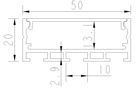 (image for) 2.5meter 98.4â€œ Black Super width 50mm PB-AP-GL-5020