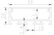 (image for) 0.5 meter 19.7" Super width 50mm PB-AP-GL-5020