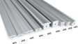 (image for) Silver U01 9x23mm U-Shape LED Aluminum Channel System for LED Strip Light Installation