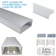 (image for) Silver U04 10x23mm U-Shape LED Aluminum Profile Aluminum Extrusion for LED Strip Light Installation