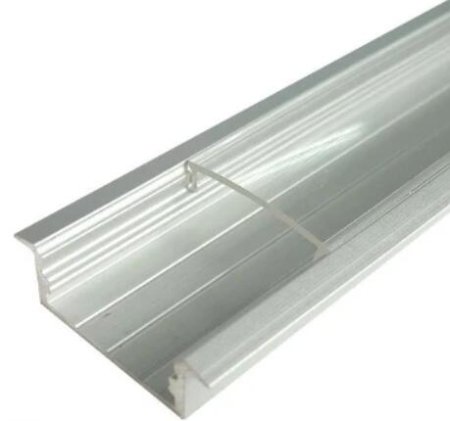 (image for) Silver U04 10x23mm U-Shape LED Aluminum Profile Aluminum Extrusion for LED Strip Light Installation
