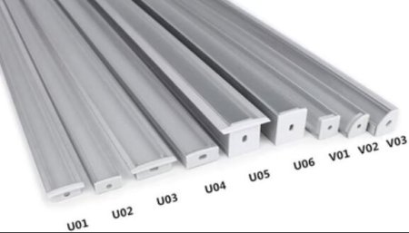 (image for) Silver U05 36x24mm U-Shape LED Aluminum Profile Kit for LED Strip Installation
