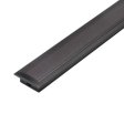 (image for) U01 All Black LED Channel System w/ Smoke Clear Black Diffuser Lens Black Aluminum Extrusion