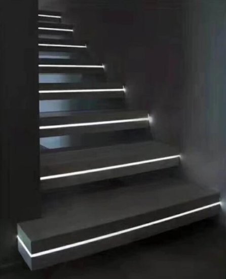 (image for) U02 All Black LED Channel System w/ Smoke Clear Black Diffuser Lens Black Aluminum Extrusion