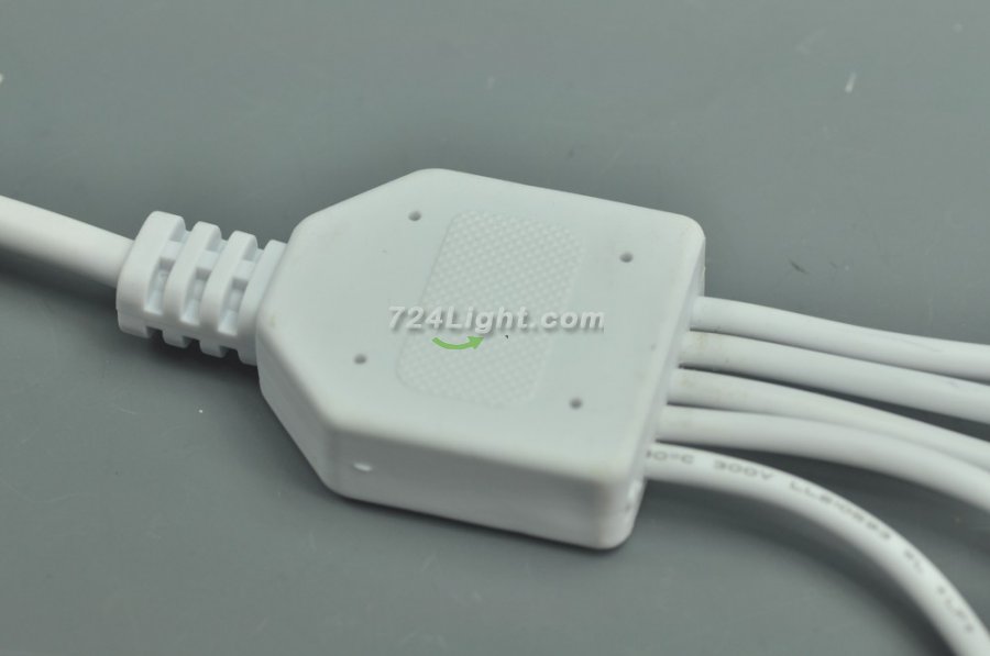 Compact Power Supply to Splitter White Cable LED Light Power Splitter DC 1 to 2 3 4 5 6 Adapter