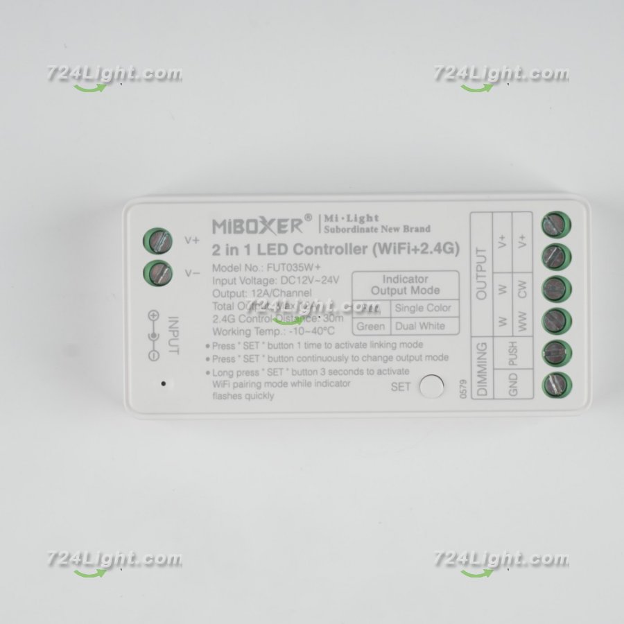 12A LED 2 in 1 LED Controller For Single color/Dual White LED Strip