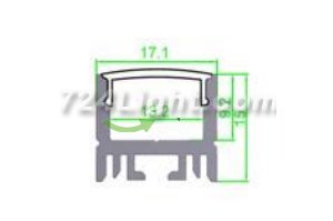 LED Channel with heat sink and tracking for led strip light or line pendent Light