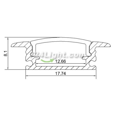 LED Aluminium Profile LED Strip Light Aluminium Profile 1M Super Slim 7mm Rail Aluminium