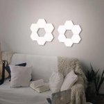 6 Pack Hexagonal LED Wall Light, DIY Modular Touch Sensitive Lights LED Night Light