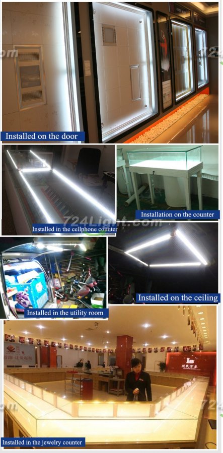 V Style LED Aluminium Extrusion LED Aluminum Channel 0.5 meter(19.7inch) with Reflector