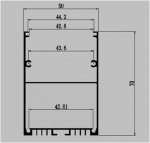 1 Meter 39.4â€ Aluminum LED Suspended Tube Light LED Profile Diameter 50mm suit 43.6mm Flexible led strip light