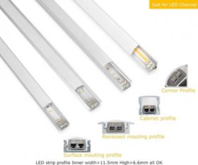 LED Strip Connectors, 2 Pin Solderless Tighten Screw Transparent LED Tape Light Connector for 5V 12V 24V 8mm 10mm Width LED Strip Lights