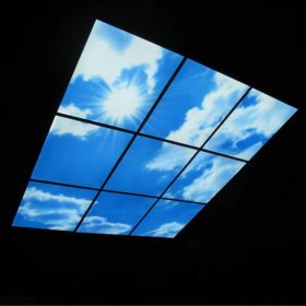 5 PACK LED Skylight 2x2 FT - 600*600mm 36W 3060LM LED Shop Display Blue Sky LED Flat Panel Light Framed For Ceiling Decoration